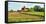 Field with silo and barn in the background, Ohio, USA-Panoramic Images-Framed Premier Image Canvas