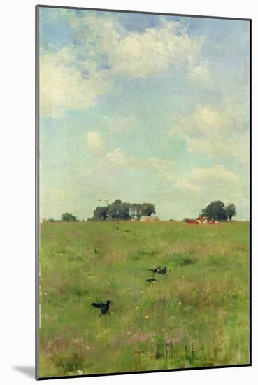 Field with Trees and Sky, or Landscape with Crows-Walter Frederick Osborne-Mounted Giclee Print