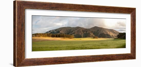 Fields and hills late afternoon sunlight, Imbabura Province, Ecuador-null-Framed Photographic Print