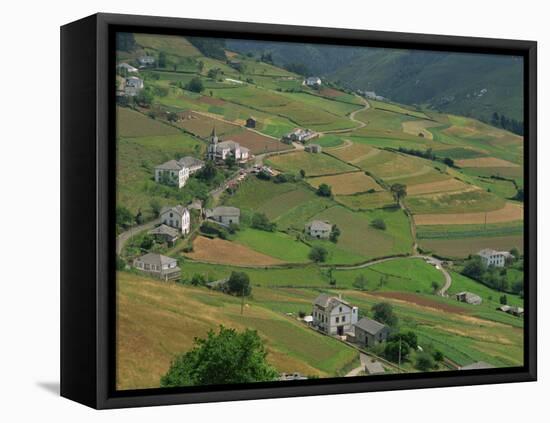 Fields, Farms and Houses in the Navia Valley, in Asturias, Spain, Europe-Maxwell Duncan-Framed Premier Image Canvas