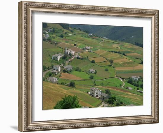 Fields, Farms and Houses in the Navia Valley, in Asturias, Spain, Europe-Maxwell Duncan-Framed Photographic Print