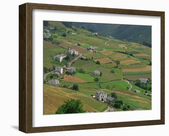 Fields, Farms and Houses in the Navia Valley, in Asturias, Spain, Europe-Maxwell Duncan-Framed Photographic Print