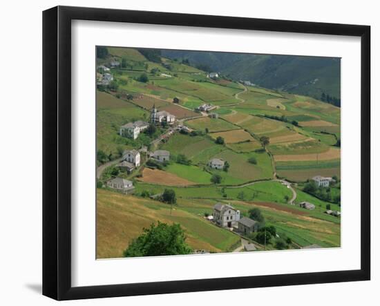 Fields, Farms and Houses in the Navia Valley, in Asturias, Spain, Europe-Maxwell Duncan-Framed Photographic Print