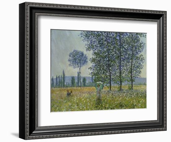 Fields in Spring, 1887-Claude Monet-Framed Giclee Print