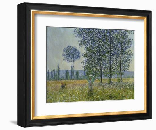 Fields in Spring, 1887-Claude Monet-Framed Giclee Print