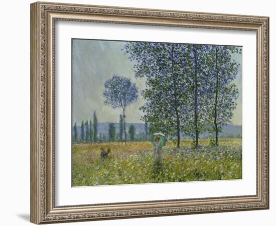 Fields in Spring, 1887-Claude Monet-Framed Giclee Print