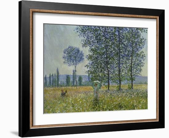 Fields in Spring, 1887-Claude Monet-Framed Giclee Print