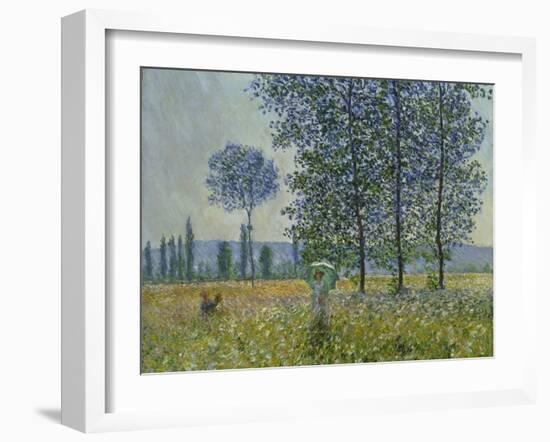 Fields in Spring, 1887-Claude Monet-Framed Giclee Print