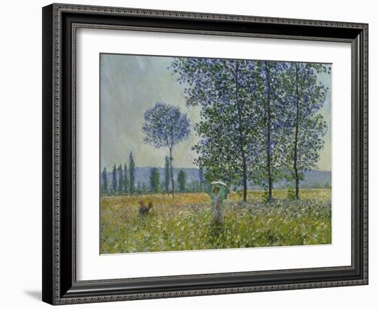 Fields in Spring, 1887-Claude Monet-Framed Giclee Print