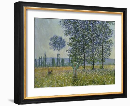 Fields in Spring, 1887-Claude Monet-Framed Giclee Print