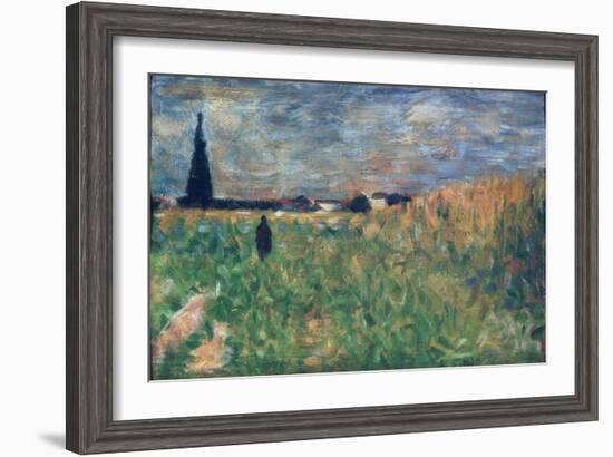Fields in Summer-Georges Seurat-Framed Giclee Print