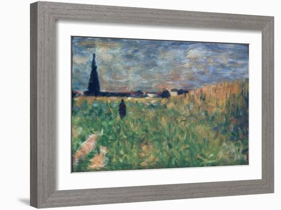 Fields in Summer-Georges Seurat-Framed Giclee Print