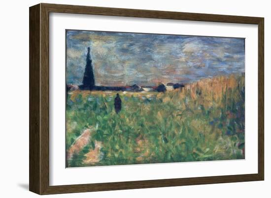 Fields in Summer-Georges Seurat-Framed Giclee Print