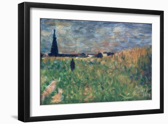 Fields in Summer-Georges Seurat-Framed Giclee Print