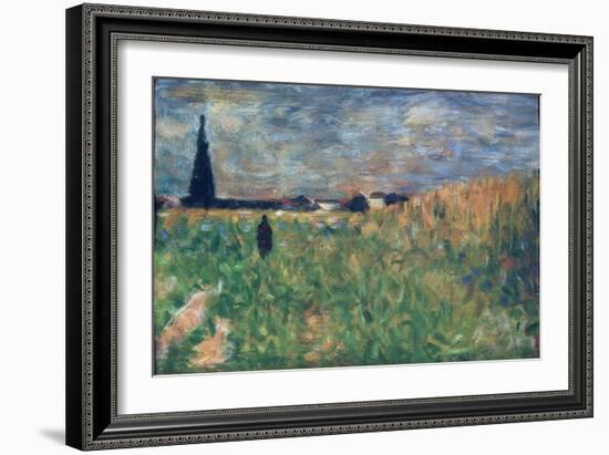 Fields in Summer-Georges Seurat-Framed Giclee Print