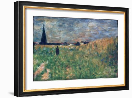 Fields in Summer-Georges Seurat-Framed Giclee Print