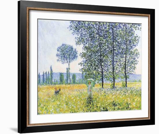 Fields in the Spring, 1887-Claude Monet-Framed Art Print