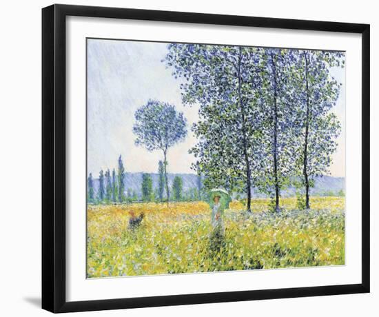 Fields in the Spring, 1887-Claude Monet-Framed Art Print