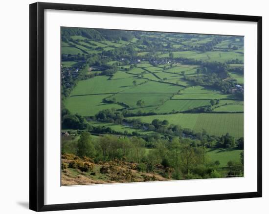 Fields in the Valleys, Near Brecon, Powys, Wales, United Kingdom-Roy Rainford-Framed Photographic Print