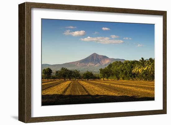 Fields North of Leon and Volcan Telica-Rob Francis-Framed Photographic Print