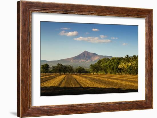 Fields North of Leon and Volcan Telica-Rob Francis-Framed Photographic Print