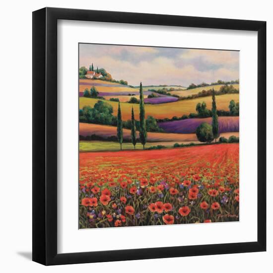 Fields of Poppies I-TC Chiu-Framed Art Print