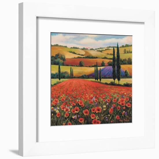 Fields of Poppies II-TC Chiu-Framed Art Print