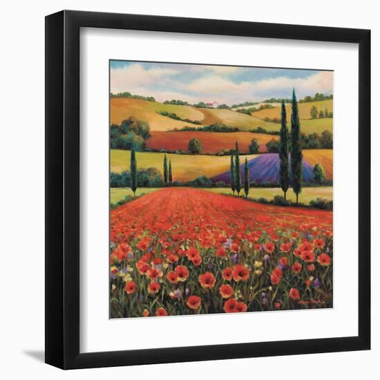 Fields of Poppies II-TC Chiu-Framed Art Print