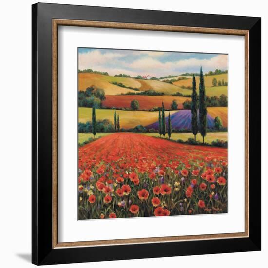 Fields of Poppies II-TC Chiu-Framed Art Print