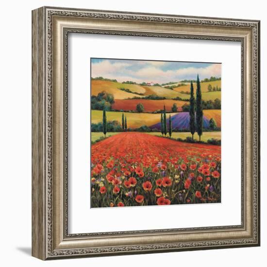 Fields of Poppies II-TC Chiu-Framed Art Print