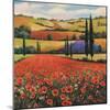 Fields of Poppies II-TC Chiu-Mounted Art Print