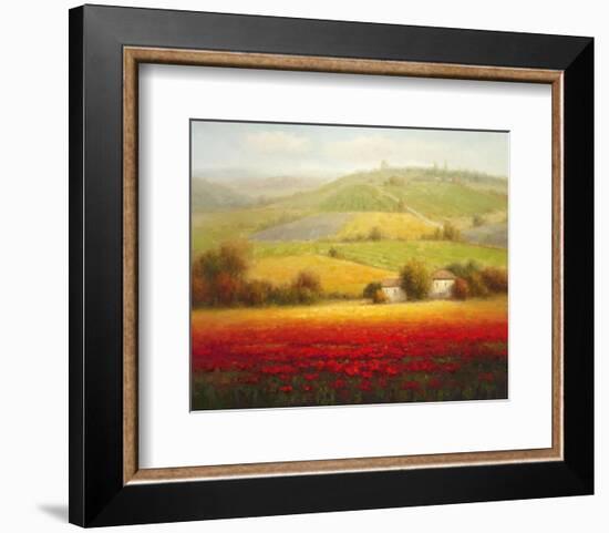 Fields of Red and Gold II-Eugene Laporte-Framed Art Print