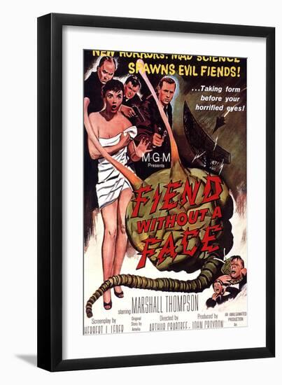 Fiend Without A Face, Kim Parker, Marshall Thompson, 1958-null-Framed Art Print
