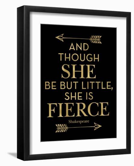 Fierce Shakespeare Arrows Golden Black-Amy Brinkman-Framed Art Print