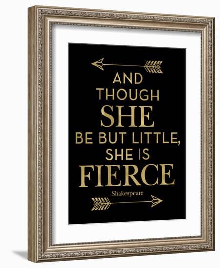 Fierce Shakespeare Arrows Golden Black-Amy Brinkman-Framed Art Print