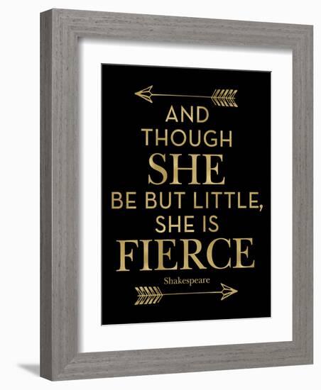 Fierce Shakespeare Arrows Golden Black-Amy Brinkman-Framed Art Print