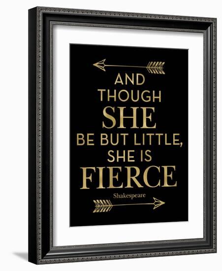 Fierce Shakespeare Arrows Golden Black-Amy Brinkman-Framed Art Print