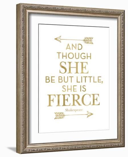 Fierce Shakespeare Arrows Golden White-Amy Brinkman-Framed Art Print