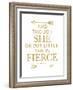 Fierce Shakespeare Arrows Golden White-Amy Brinkman-Framed Art Print