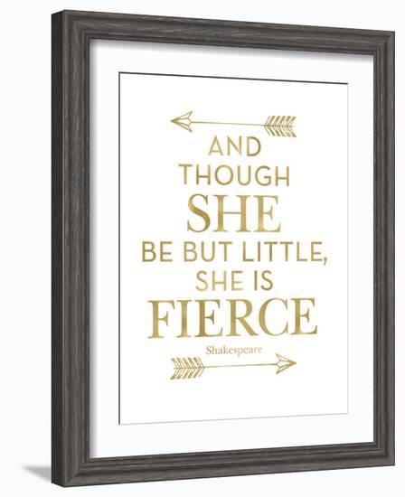 Fierce Shakespeare Arrows Golden White-Amy Brinkman-Framed Art Print