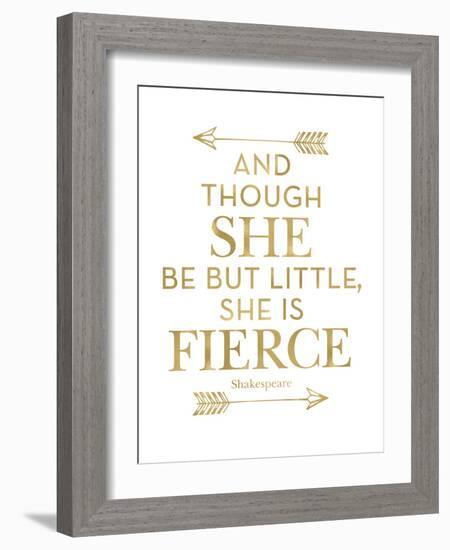 Fierce Shakespeare Arrows Golden White-Amy Brinkman-Framed Art Print