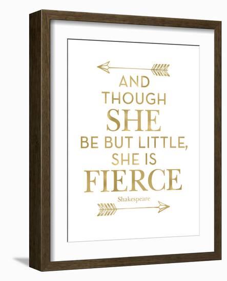 Fierce Shakespeare Arrows Golden White-Amy Brinkman-Framed Art Print