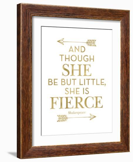 Fierce Shakespeare Arrows Golden White-Amy Brinkman-Framed Art Print