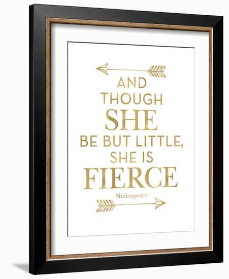 Fierce Shakespeare Arrows Golden White-Amy Brinkman-Framed Art Print