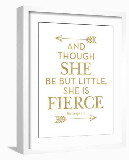 Fierce Shakespeare Arrows Golden White-Amy Brinkman-Framed Art Print