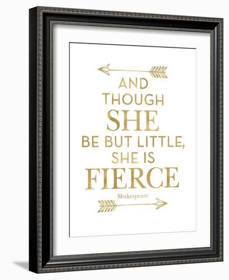 Fierce Shakespeare Arrows Golden White-Amy Brinkman-Framed Art Print