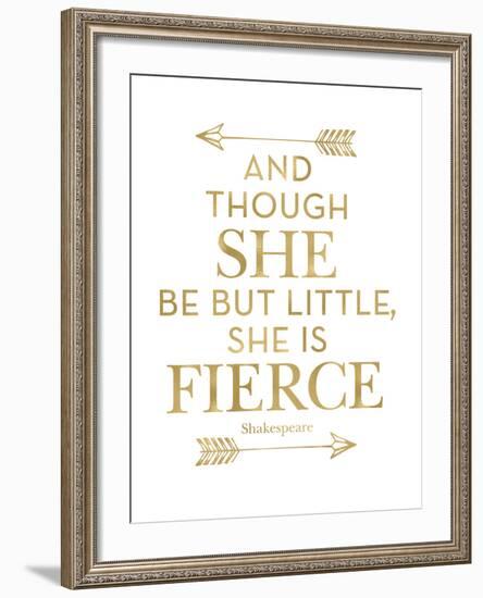 Fierce Shakespeare Arrows Golden White-Amy Brinkman-Framed Art Print