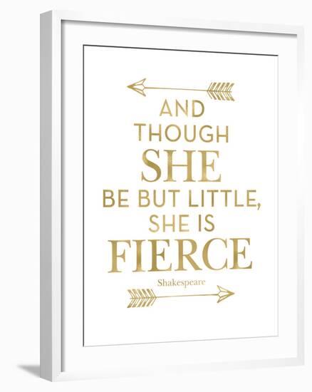 Fierce Shakespeare Arrows Golden White-Amy Brinkman-Framed Art Print