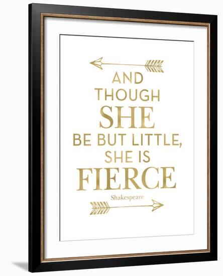 Fierce Shakespeare Arrows Golden White-Amy Brinkman-Framed Art Print