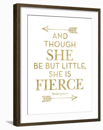 Fierce Shakespeare Arrows Golden White-Amy Brinkman-Framed Art Print